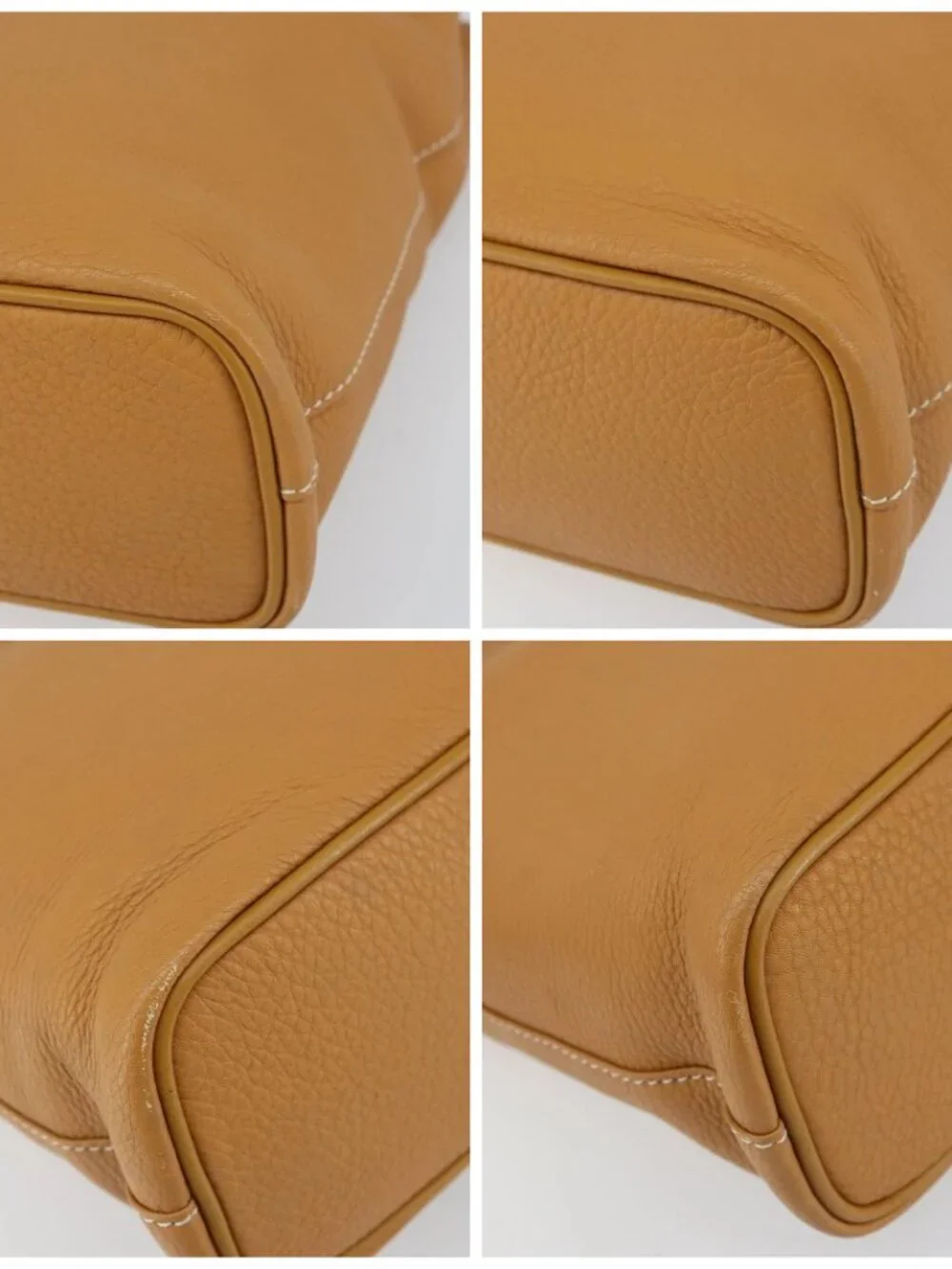 Burberrys Tote Bag Leather Beige Gold Auth 160726 - Picture 16 of 16